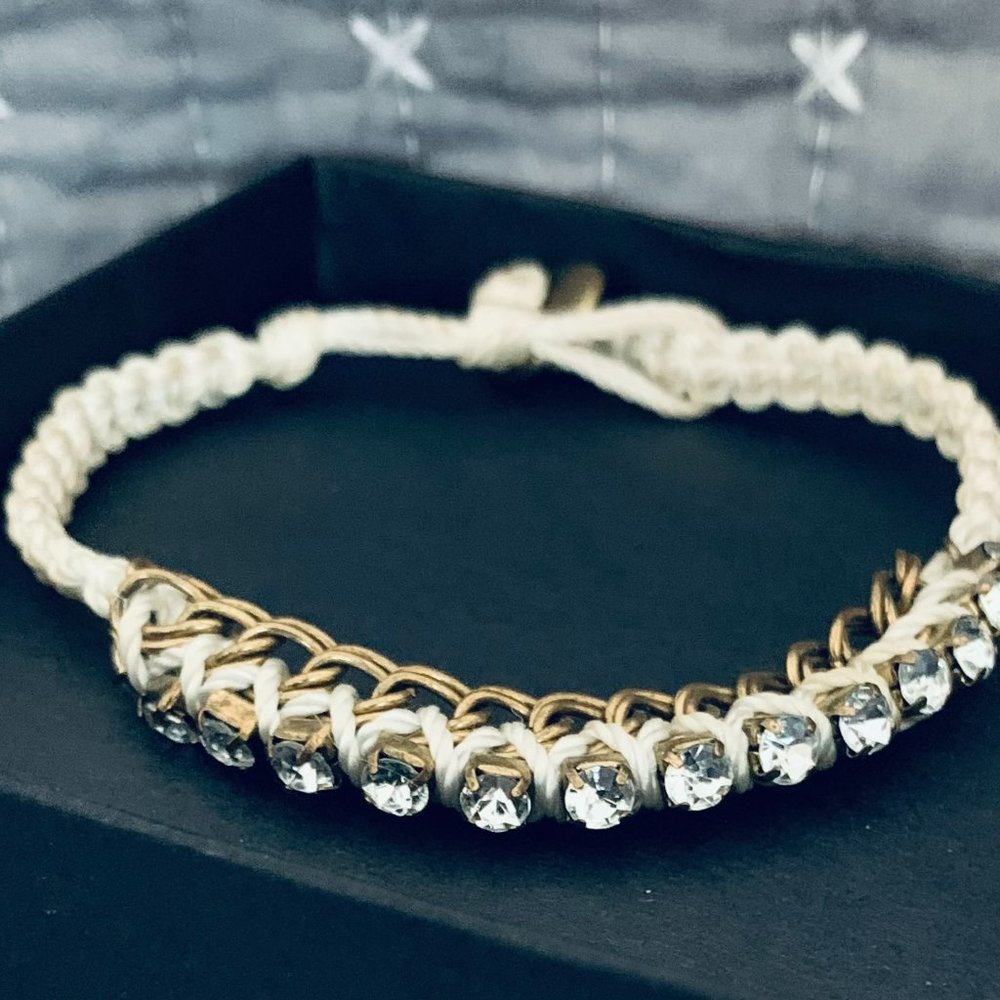 ✨White Rope Bracelet with Rhinestones - Picture 5 of 6